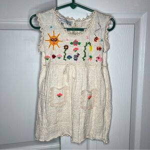 Peruvian Accent Handmade in Peru Little Girl Knit Dress Size 4.